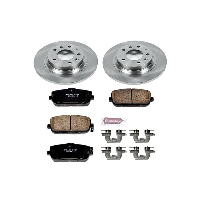 Power Stop KOE2451 Rear Replacement Brake Kit-OE Brake Rotors & Ceramic Brake Pads For Mazda MX-5 Miata 2006-2015 [Model Specific]