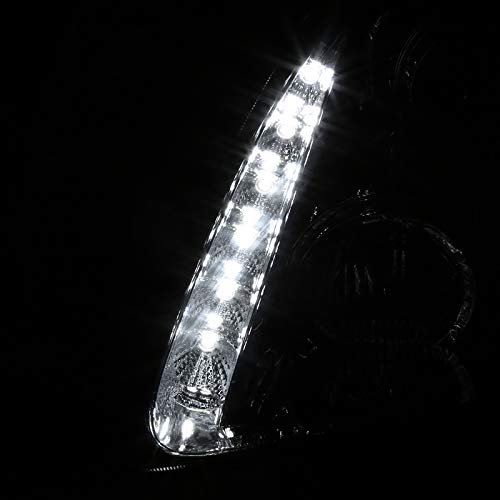 Projector Headlights 1997-2001 Honda Prelude w/ SMD LED Light Strip (Chrome Housing/Smoke Lens)