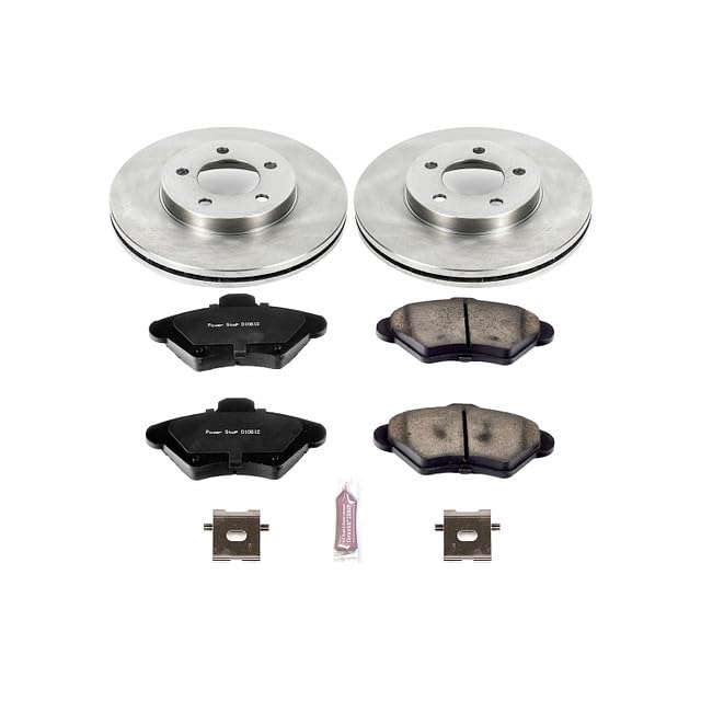 POWERSTOP Autospecialty KOE1325 Front Replacement Brake Kit-OE Brake Rotors & Ceramic Brake Pads For Ford Thunderbird 1993-1997, Mercury Cougar 1993-1997 [Model Specific]