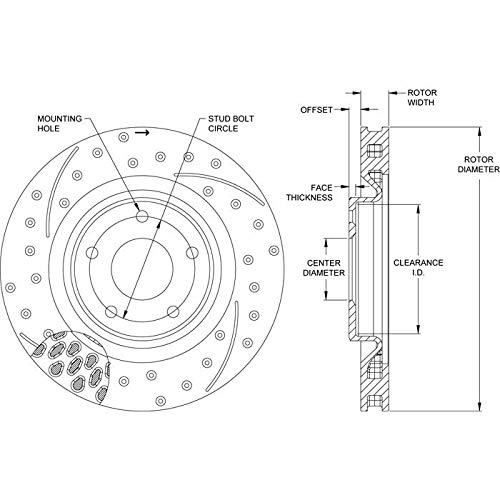 Front-Rotor-SRP-C5/C6 L/H-BLK Vette