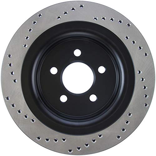 StopTech Sport 128.61109L Cross Drilled Brake Rotor (Rear Left), 1 Pack