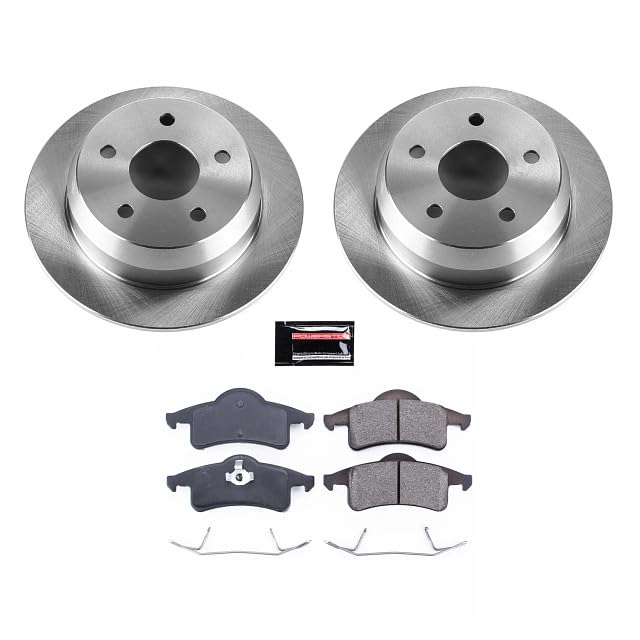 POWERSTOP Autospecialty KOE2151 Rear Replacement Brake Kit-OE Brake Rotors & Ceramic Brake Pads For Jeep Grand Cherokee 1999-2004 [Model Specific]