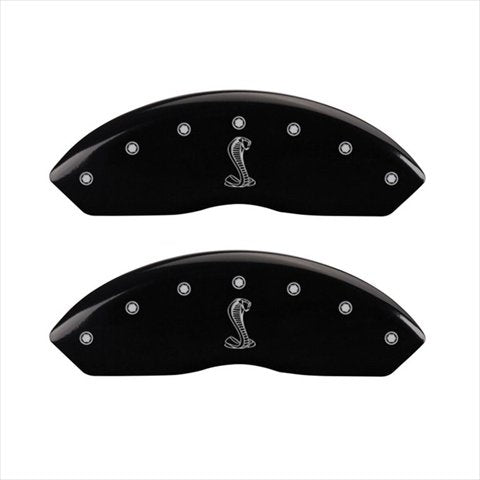 SET OF 4 CALIPER COVERS, BLACK POWDER CO ENGRAVED FRONT AND REAR: TIFFANY SNAKE
