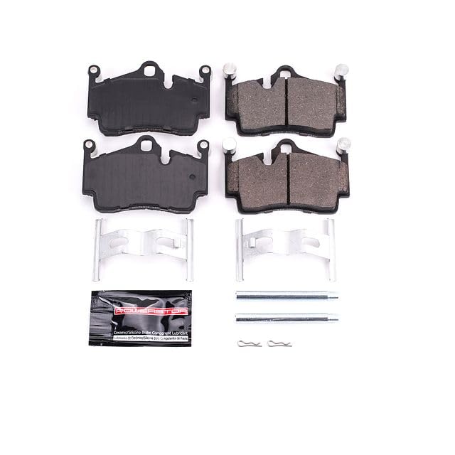 Power Stop Z23-1134 Z23 Sport Carbon Fiber Infused Ceramic Brake Pads with Hardware For 718 Boxster, 718 Cayman, Porsche, Boxster, Cayman, Cayman [Model Specific]