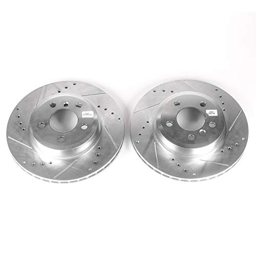 Power Stop Front EBR688XPR Drilled & Slotted Rotor Pair For BMW X3 2004-2010 Evolution
