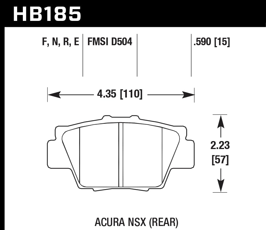 Hawk Performance HPS Performance Street Brake Pads HB185F.590
