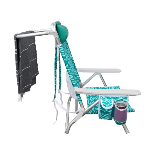 Backpack Hurley Beach Chair, One Size, Lightweight, Aluminum, Jade