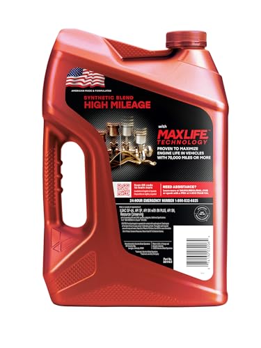 Valvoline with MaxLife Technology High Mileage SAE 5W-20 Synthetic Blend Motor Oil 5 QT