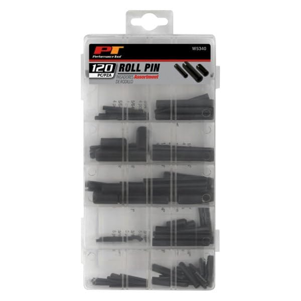 Roll Pin Assortment - Performance Tool (120 Pieces)
