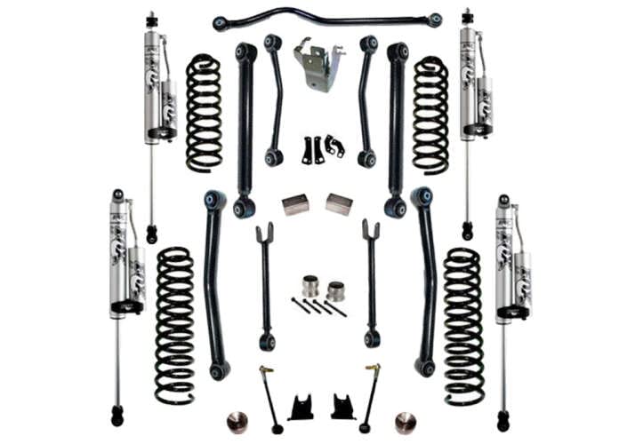 SUPERLIFT SUSPENSION RealTruck 4" Lift Kit for Jeep Wrangler JK | Complete Lift Kit with Fox 2.0 Reservoir Shocks & Reflex Control Arms | K997FX | Fits 2007-2018 Jeep Wrangler JKU 4-Door