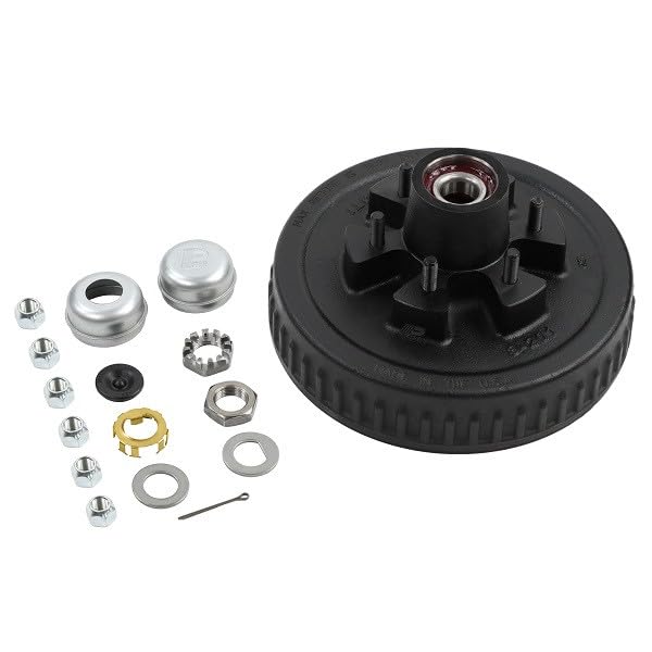 Dexter Hub and Drum Kit, Pre-Greased 2.125 Inch, 6K Axle, 6 on 5.5 Inch Bolt Pattern