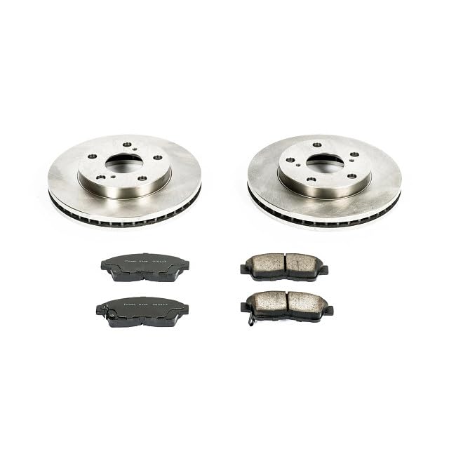 Power Stop KOE1052 Front Replacement Brake Kit-OE Brake Rotors & Ceramic Brake Pads For Toyota Camry 1992-2001 [4 Cylinder Models Only]