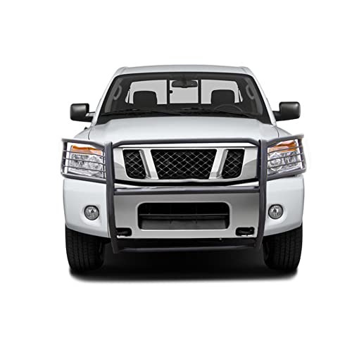 Grille Brush Black Horse Bumper Guard Modular Compatible with 2005-2015 Nissan Armada|2004-2015 Nissan Titan Crew Cab|2004-2015 Nissan Titan King Cab-17NR26MA
