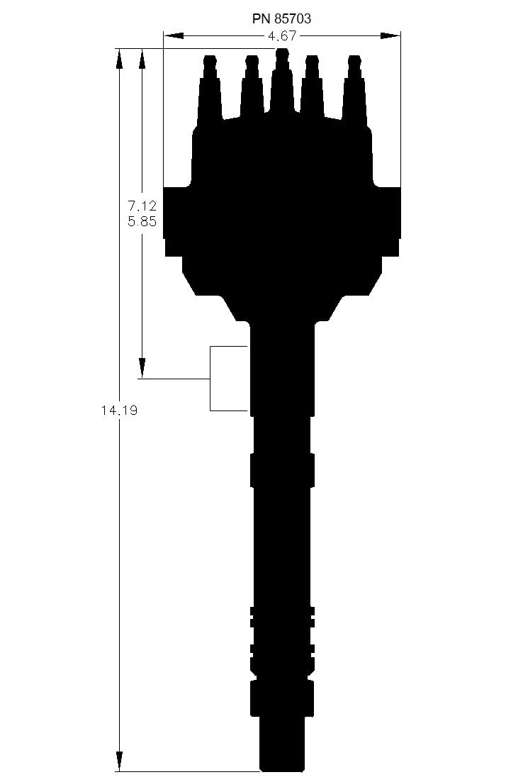 Pro-Billet MSD Small Diameter Distributor Black 85703