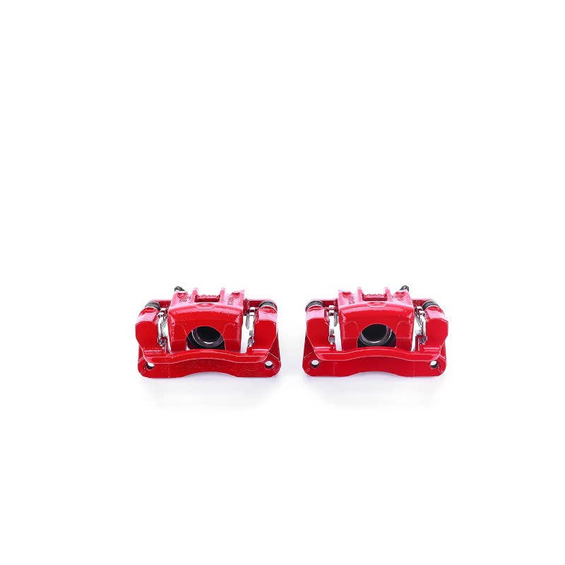 Power Stop Pair of High - Temp Red Powder Coated Rear Calipers For Hyundai Santa Fe 2001-2006/Hyundai Santa Fe 2001-2006 [Vehicle Specific]