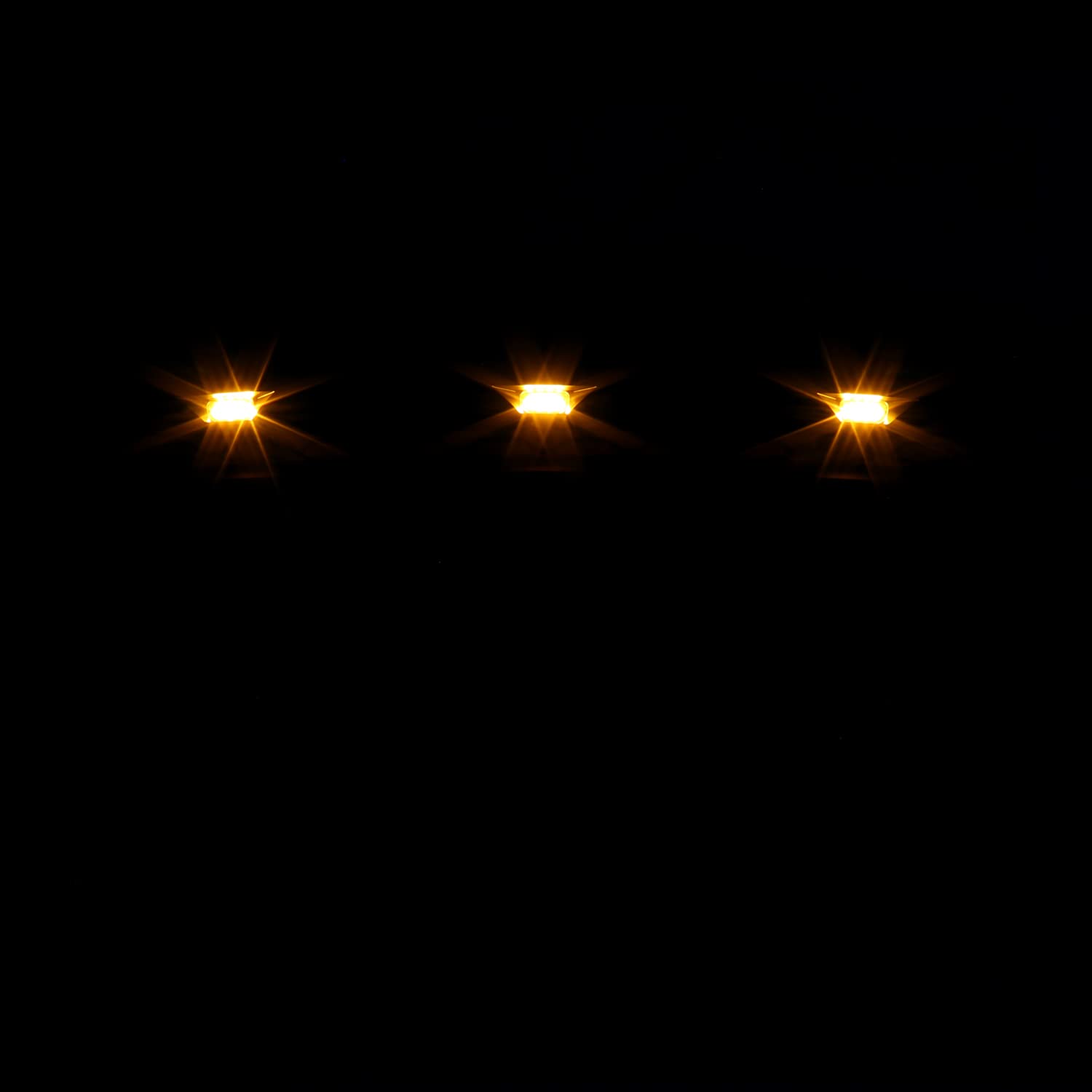 Matte Black Spec-D Tuning Front Bumper Hood Grille w/Amber LED Lights Compatible with 2009-2012 Dodge Ram 1500