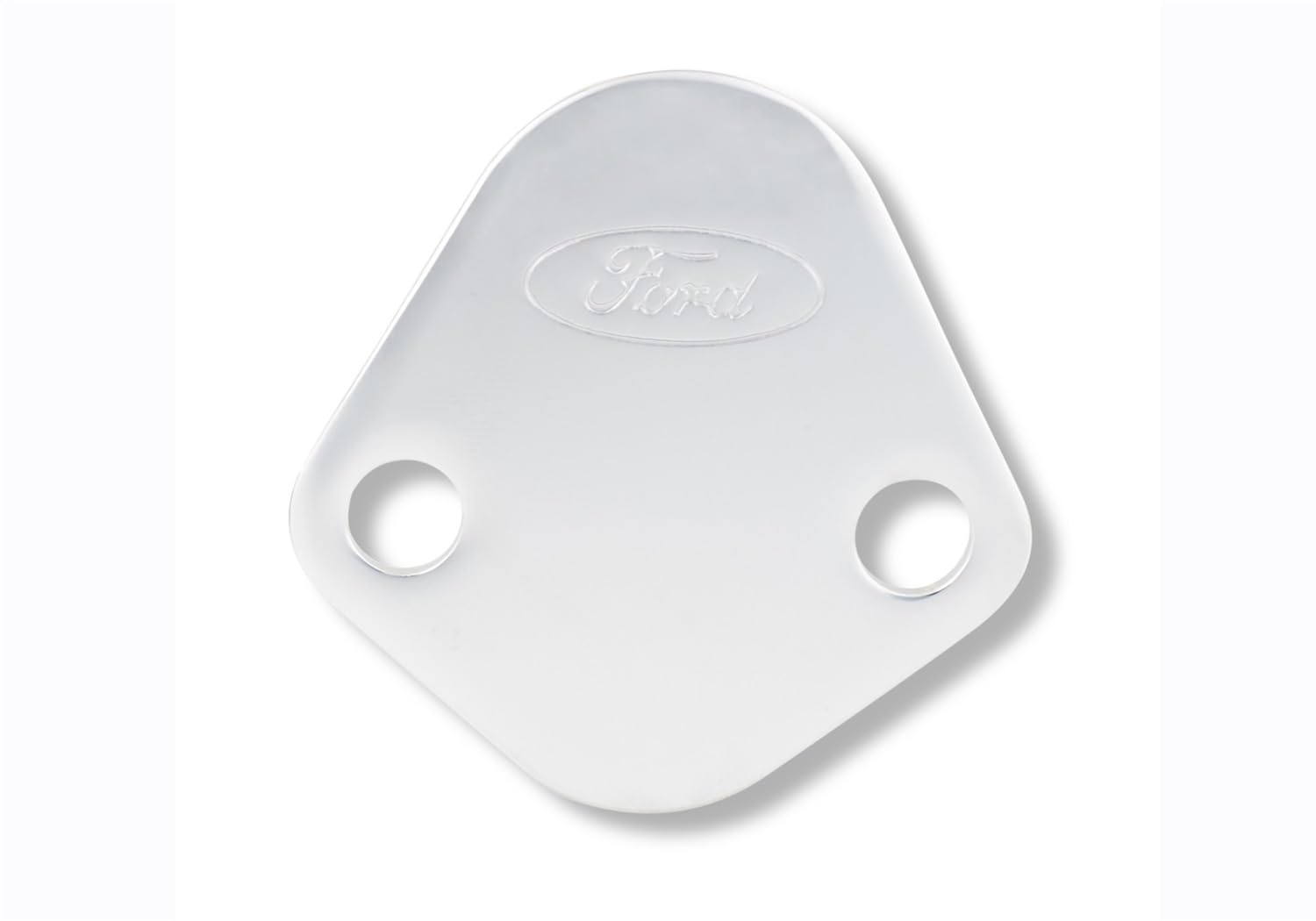 Chrome Fuel Pump Block-Off Plate w/Ford Logo