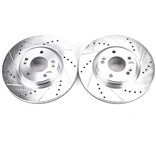 Power Stop front JBR1710XPR Evolution Performance Drilled, Slotted & Plated Brake Rotor Pair