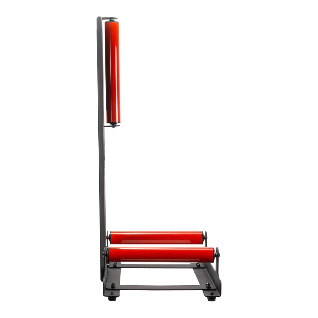 Maxshine Red Universal Wheel & Rim Detailing Rolling Stand | 360° Rotating Tire Stand for Wheel Wash, Ceramic Coating & Tire Shine | Heavy-Duty Rim Roller Stand for Professional Auto Detailing