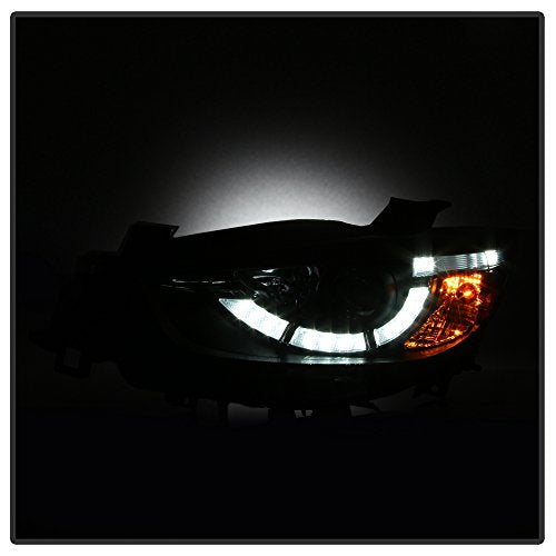 Mazda CX-5 13-16 Spyder 5083319 Projector Headlights - DRL LED - Black