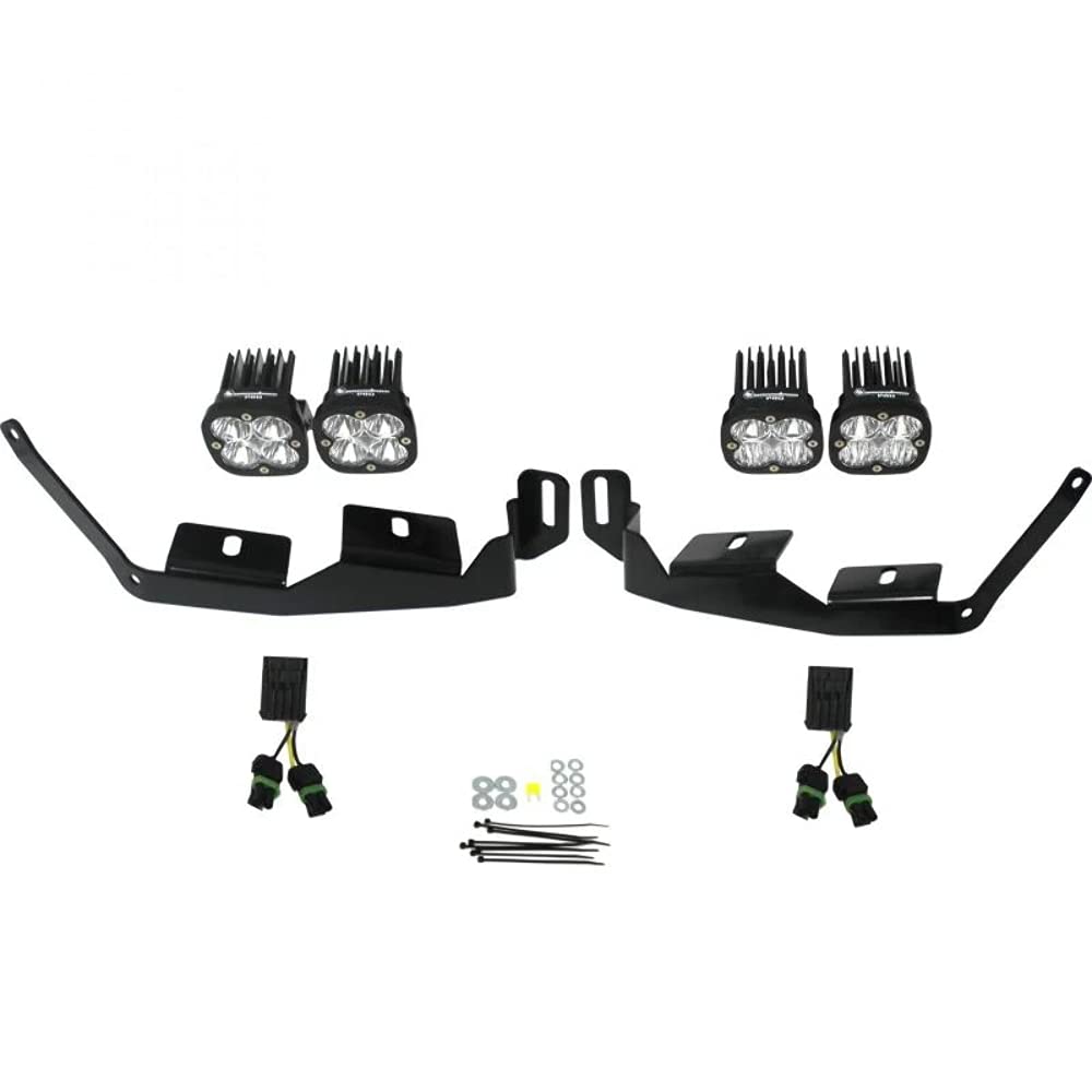Baja Designs LED Headlight Kit Squadron Pro for Polaris RZR RS1, XP1000, XP Turbo-S UTV (Multi-Pattern Lens; Clear)