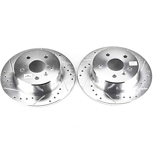 Power Stop Rear JBR934XPR Drilled & Slotted Rotor Pair For Toyota Avalon 2000-2004 [Model Specific]