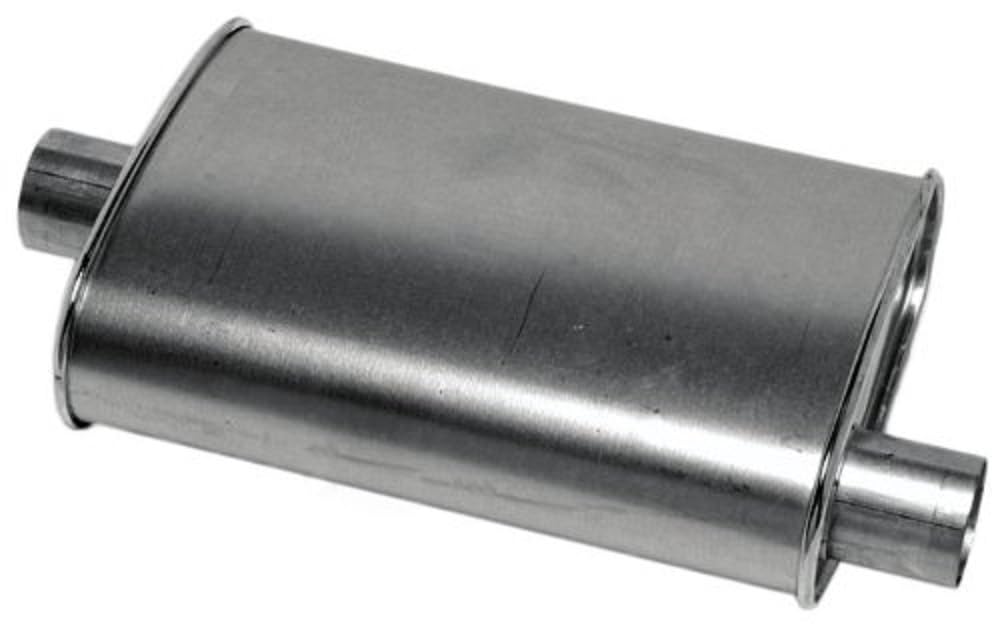 Deep Thrush Muffler Performance Tone Inlet 2.25 Pipe Connection Offset Outlet 2.25 Center