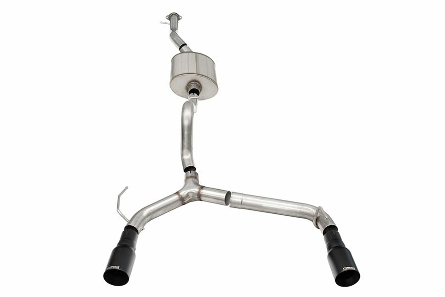 Corsa - 2.7L 4-Door 21-22 Ford Bronco Cat-Back Dual Rear Exhaust w/ 4in Straight-Cut Black Tips (21210BPC)