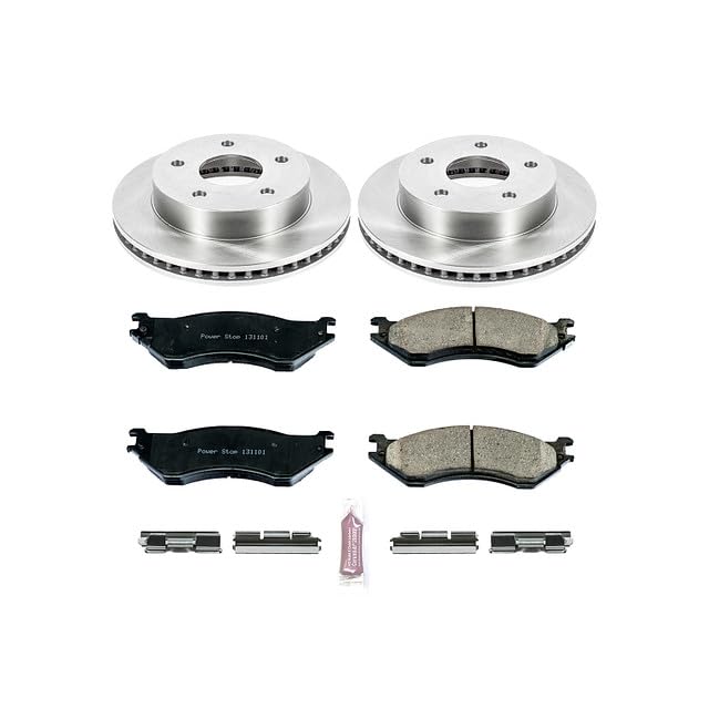 Power Stop Autospecialty KOE5142 Front Replacement Brake Kit-OE Brake Rotors & Ceramic Brake Pads For Dodge Ram 1500 2000-2001 [Model Specific]