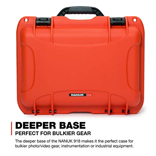 Lightweight Nanuk 918 Waterproof NK-7 Resin Protective Case With Padded Divider, Black