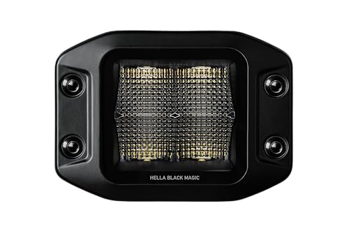 Hella LED Headlight Black Magic Cube Kit 3.2 Inch 12/24 V Mounting Cable 500 mm Connector 1FA 358 176-831 Set