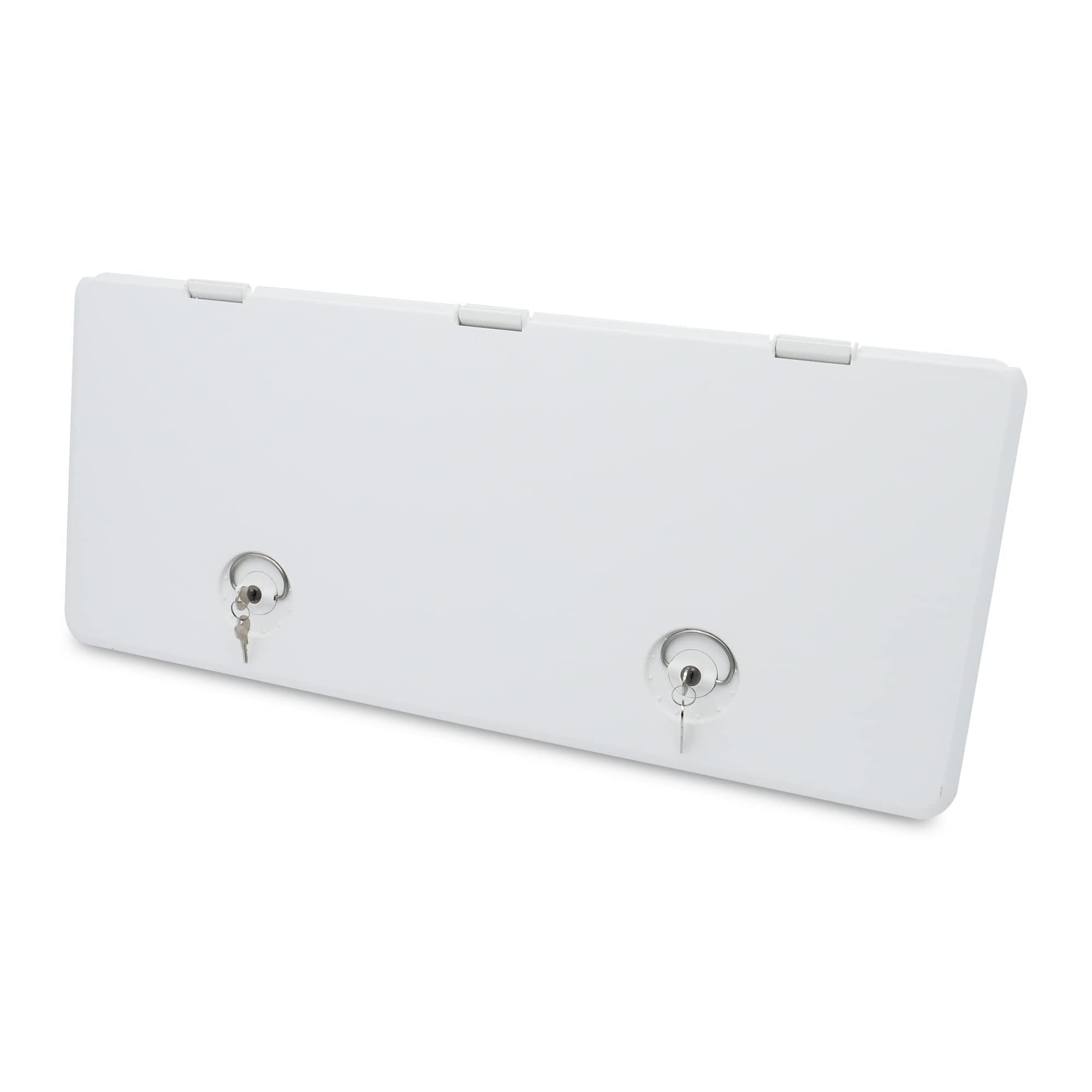 Marine T-H Sure-Seal Boat Hatch - Locking Access Hatch Lid for Boat Deck Storage - Dual Seals Provide a Watertight Compartment - 13" x 30", Polar White
