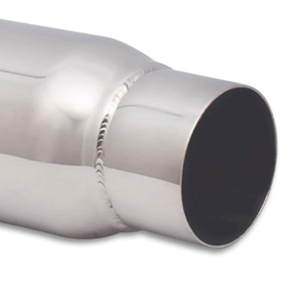 Performance Vibrant 1794 Bottle Style Resonator 3in Inlet/Outlet x 12in L, 1 Pack, Silver