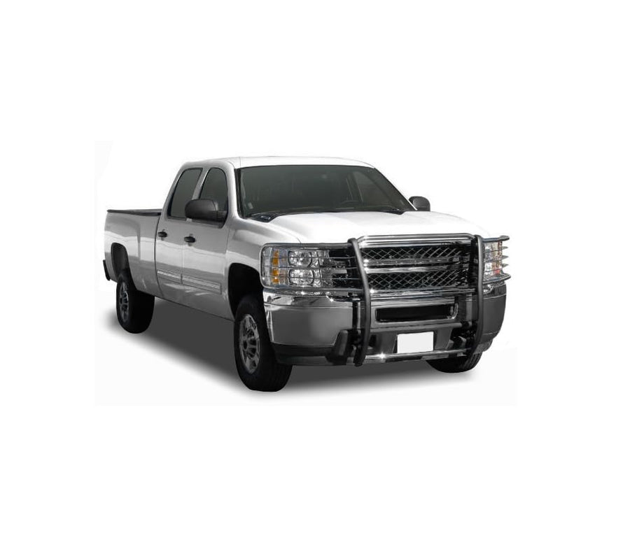 Grille Brush Black Horse Bumper Guard Modular Stainless Steel Compatible with 2014-2018 Chevrolet Silverado 1500-17GT27MSS