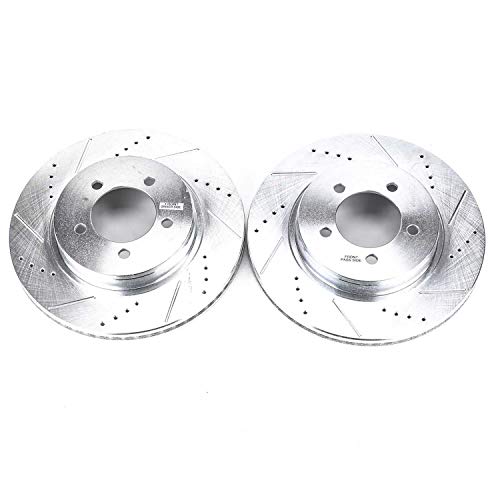 Power Stop Front AR8589XPR Drilled & Slotted Rotor Pair For Ford Explorer 2002-2005, Mercury Mountaineer 2002-2005 [Model Specific]