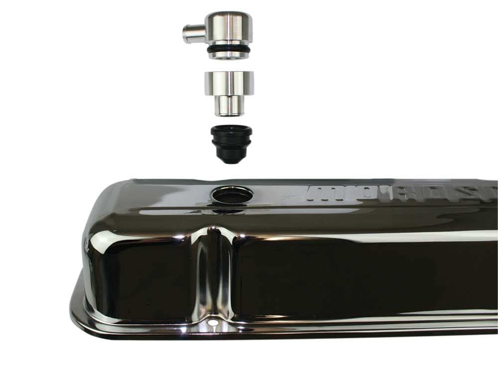 GM COPO VALVE COVER ADAPTER, BREATHER IN VALVE COVER WITH 1.22 HOLE Moroso