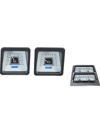 Dakota Digital VHX-69C-CAC-S-B Analog Dash Gauge System Compatible with 1969 Chevy Camaro with Console Gauges Silver Alloy Blue Backlighting