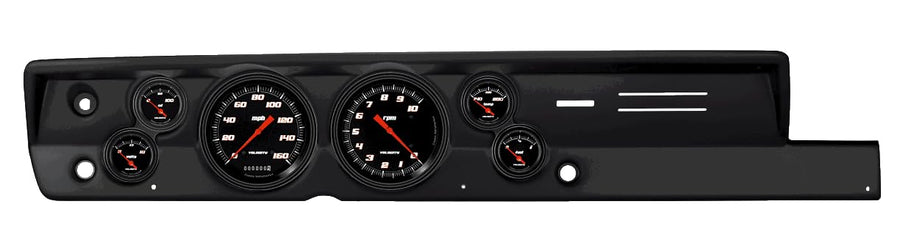 Velocity Black Classic Instruments CDPB67VSB51BL Direct Fit 6 Gauge Set Compatible with 1967-1969 Barracuda