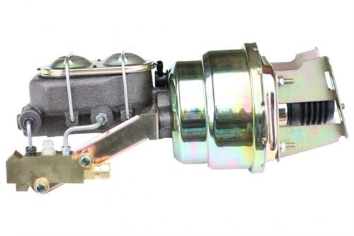 7 Inch LEED BRAKES Dual Power Booster, 1-1/8 Inch Bore Master, Side Mount Valve, Disc/Drum (Zinc)