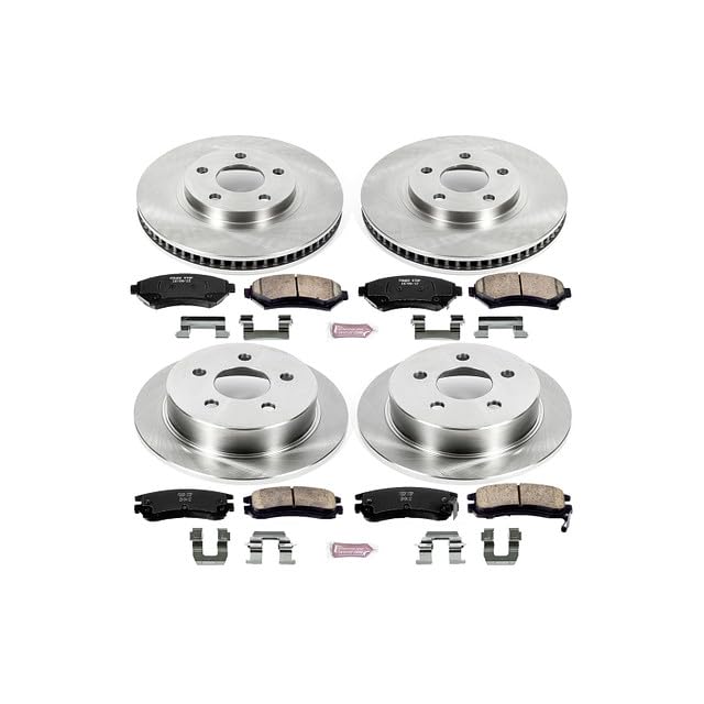 POWERSTOP Autospecialty KOE1544 Front and Rear Replacement Brake Kit-OE Brake Rotors & Ceramic Brake Pads For Chevrolet Impala, Chevrolet Monte Carlo, Oldsmobile Intrigue [Model Specific]