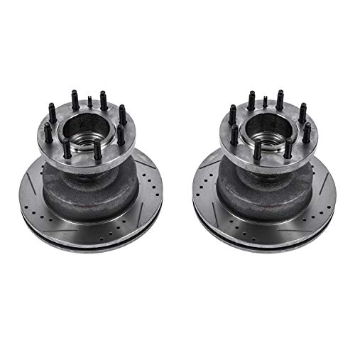 Power Stop Front Drilled & Slotted Rotor Pair AR8542XPR For E-350 Club Wagon E-350 Econoline E-350 Econoline Club Wagon E-350 Super Duty E-450 Econoline Super Duty E-450 Super Duty [Model Specific]