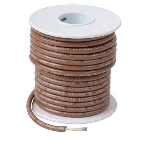 Tinned Copper Ancor 101810, 16 AWG (1 mm2), 100 Ft, Tan (Pack of 15 pcs)