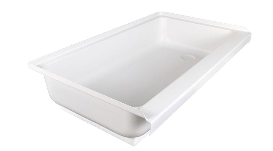 Shower Pan Assembly Icon 15445 SP2440-PW, Right Hand Drain, Deep