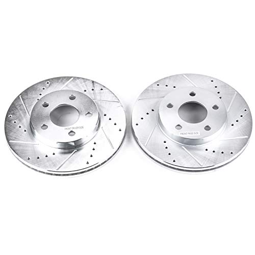 Power Stop AR82004XPR Evolution Front Drilled & Slotted Rotor Pair For Chevrolet Cobalt 2007-2010, Pontiac G5 2007-2010 [Model Specific]