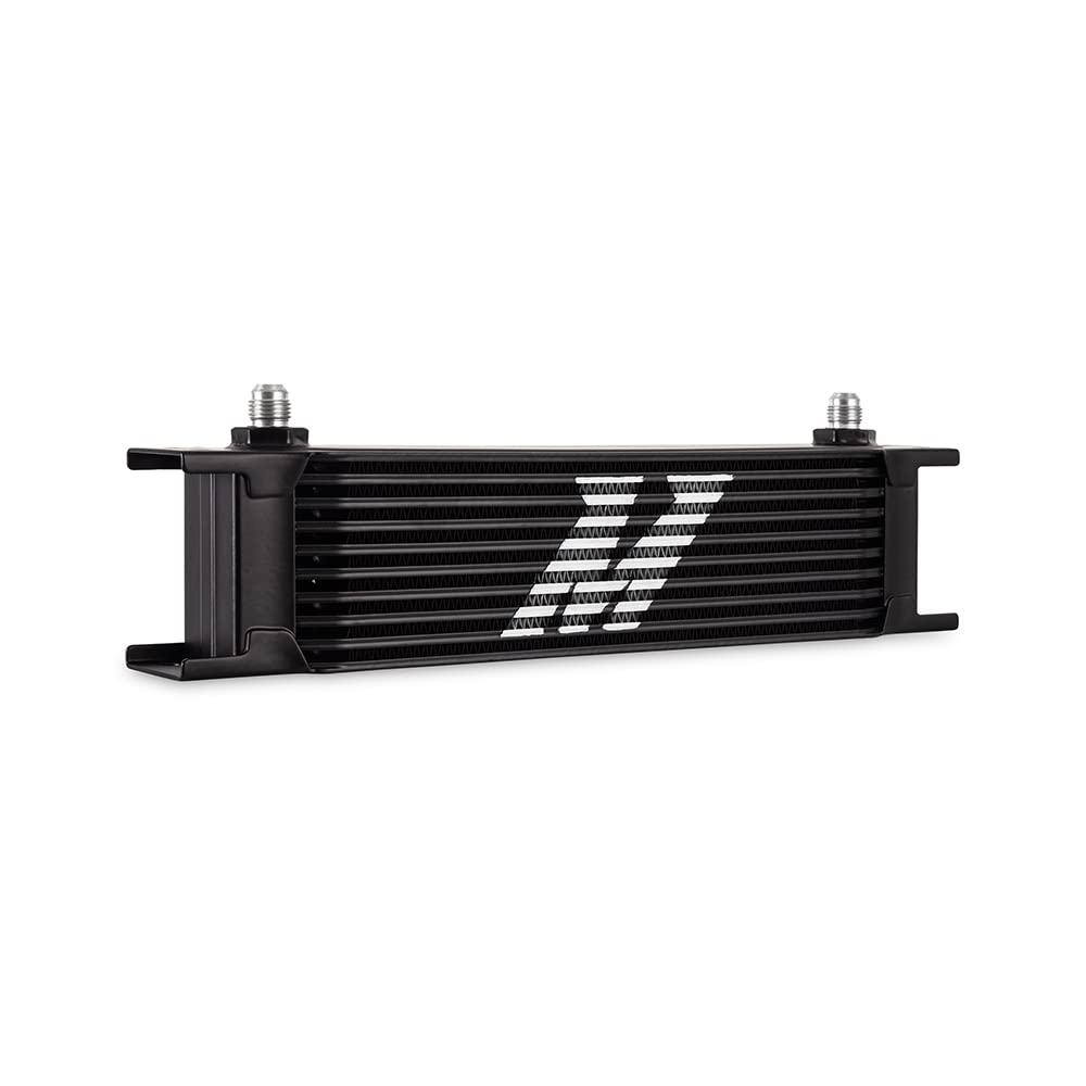 Mishimoto Universal 10-Row Oil Cooler, 6AN, Black MMOC-10-6BK