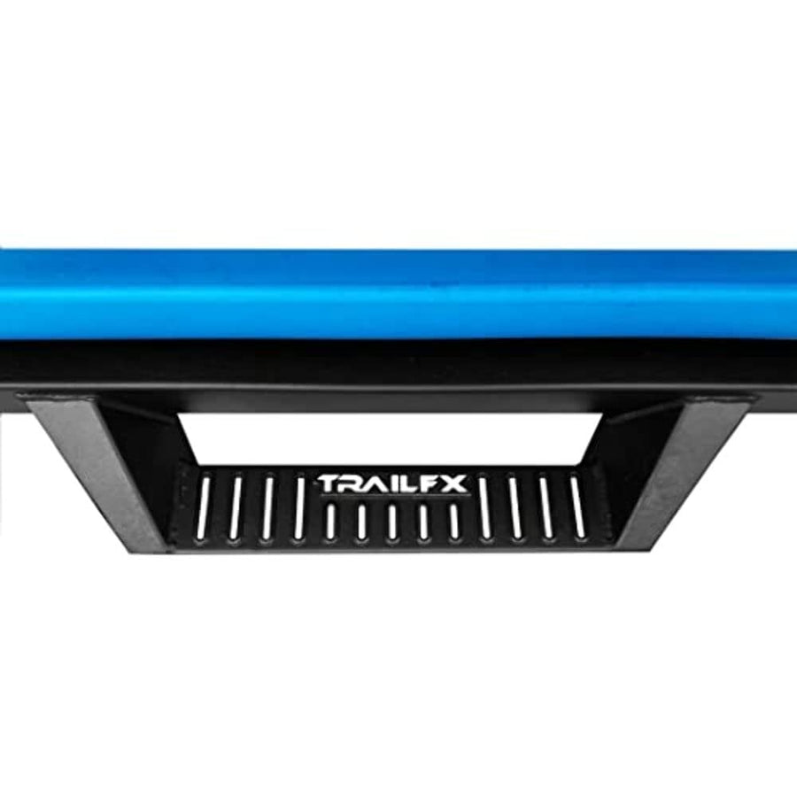 TrailFX Drop Down Steps Nerf Bars with Hoop for Jeep Wrangler JK 4 Door 2007-2018 Matte Black Powder Coated Steel Rocker Panel Mount with Mounting Hardware TrailFX DHS012B
