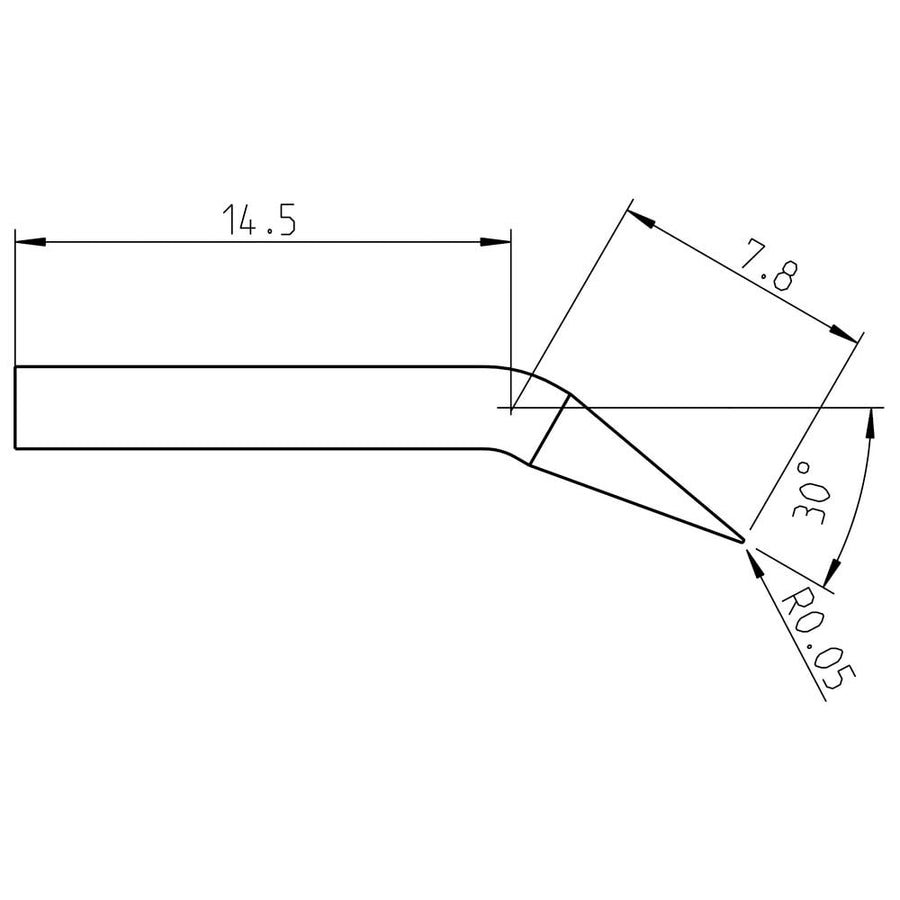 Welding Tool RTP 001 C X Tip Conical Bent 0.1