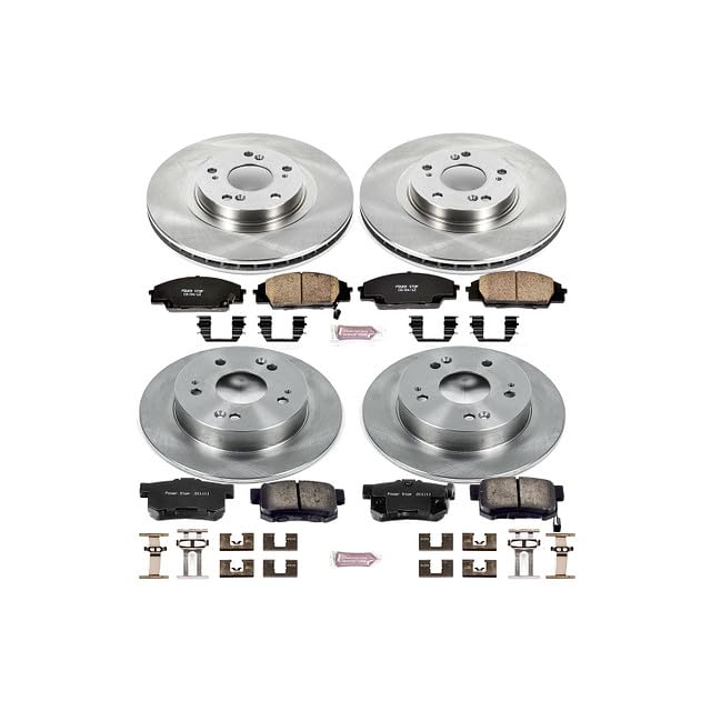 POWERSTOP Autospecialty KOE2440 Front and Rear Replacement Brake Kit-OE Brake Rotors & Ceramic Brake Pads For Honda Civic 2006-2011 [Model Specific]
