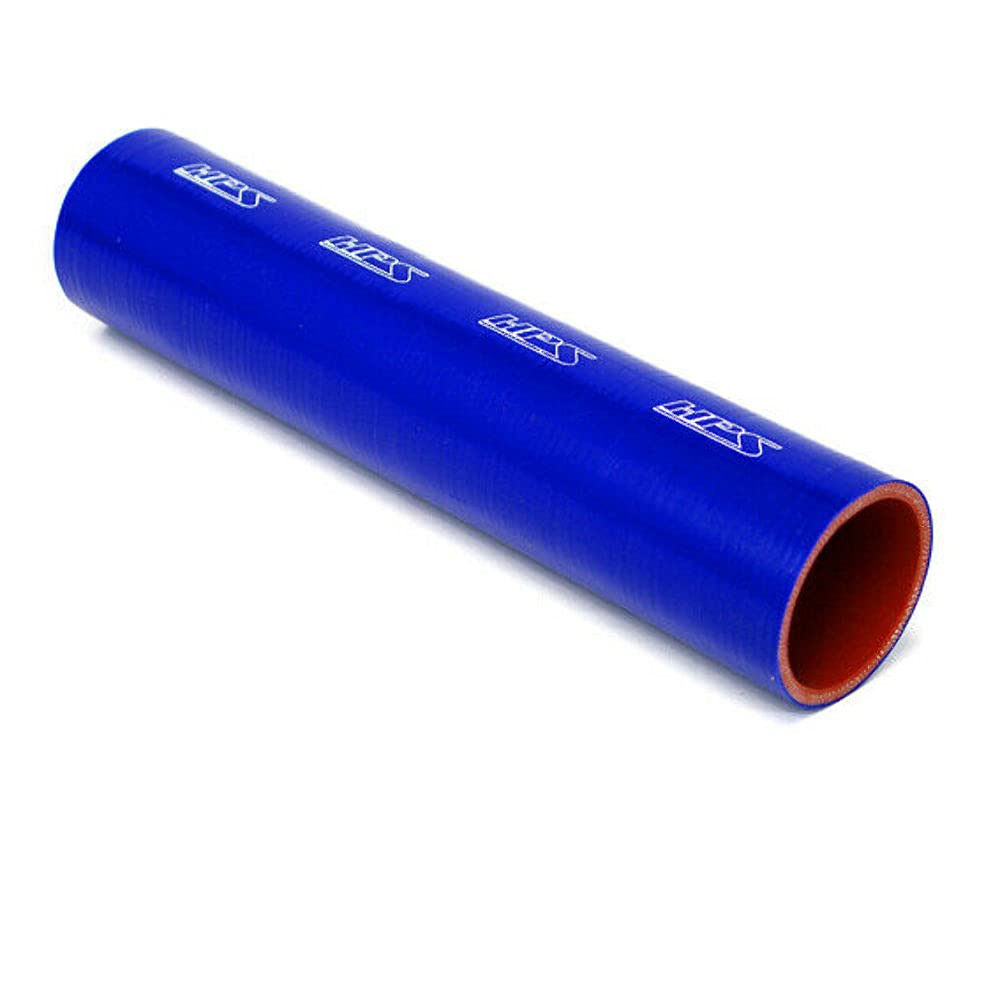 HPS Silicone HTST-032-BLUE High Temperature 4-ply Reinforced Tube Coupler Hose, 100 PSI Maximum Pressure, 12" Length, 1/3" ID, Blue