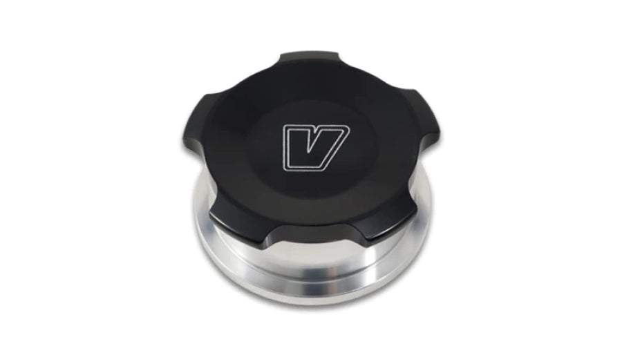 1.5in OD Vibrant Aluminum Weld Bungs w/Black Anodized Threaded Cap (incl. O-Ring)